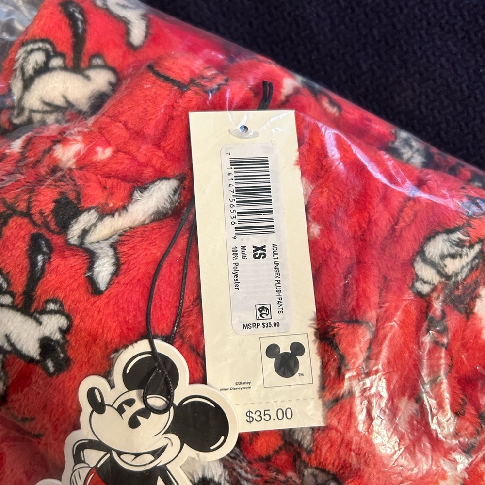 Adult Unisex Mickey & Friends Plush Fleece Pants - Picture 2 of 7